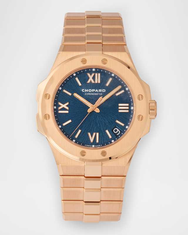 Alpine Eagle 41mm 18K Rose Gold Blue Dial Chrono Watch